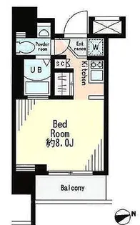 レジディア市谷薬王寺【9階】の間取り