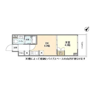 YSレジデンス代田橋【2階】の間取り