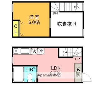 コーポ北欧南館【201号室】の間取り