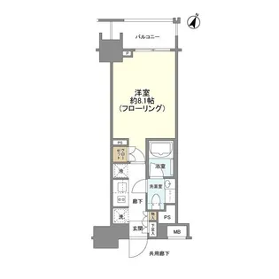 クレヴィア新宿若松町【4階】の間取り