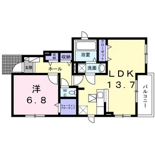 ホフヌング弐番館【1階】の間取り