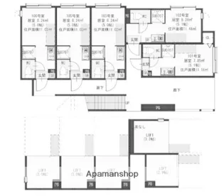 東京都杉並区松庵1丁目【アパート】の間取り