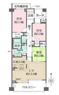 パークハウス吉祥寺北町グローヴⅣ【4階】の間取り