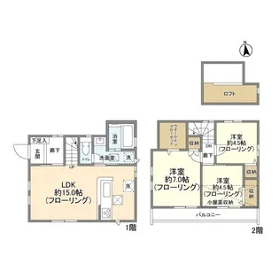 東京都杉並区宮前1丁目【一戸建】の間取り