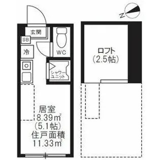 ハーモニーテラス西荻南【2階】の間取り