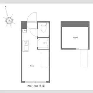 ハーモニーテラス高円寺南Ⅴ【2階】の間取り