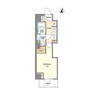 ジオエント山吹神楽坂【5階】の間取り