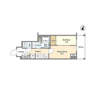 ジオエント山吹神楽坂【3階】の間取り