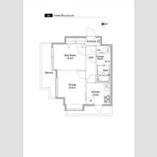 レジデンス三軒茶屋スクエア【1階】の間取り