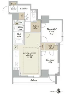 KDXレジデンス三鷹【10階】の間取り