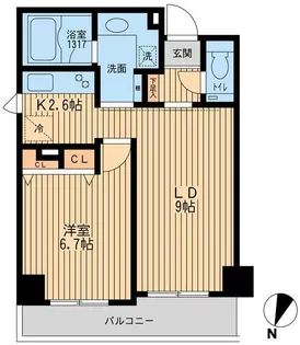 クリオ上野毛ラ・モード【0306号室】の間取り