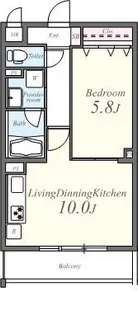 インペリアル弦巻【1階】の間取り