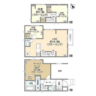 東京都世田谷区南烏山3丁目【一戸建】の間取り