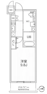 ALTERNA中野【7階】の間取り