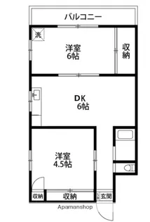 東京都国分寺市東恋ヶ窪4丁目【アパート】の間取り