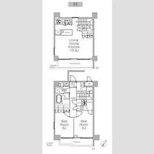 プラウドフラット三軒茶屋Ⅱ【5階】の間取り