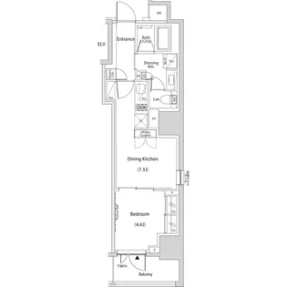 ザ・パークハビオ新中野【15階】の間取り