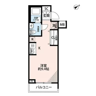 プレール・ドゥーク方南町【3階】の間取り
