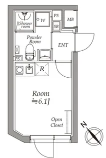 東京都中野区若宮1丁目【マンション】の間取り