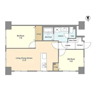 ロイヤルキャステージ恋ヶ窪【211号室】の間取り