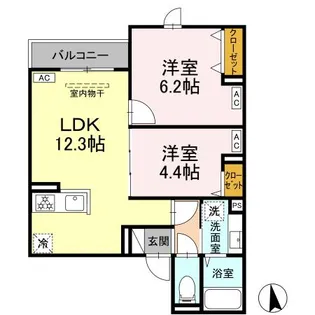 グラナーデ弥生町【3階】の間取り