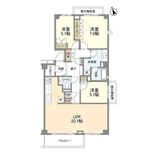 PATH世田谷下馬【2階】の間取り