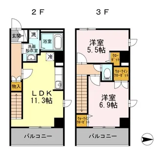 シルフィッド【2階】の間取り