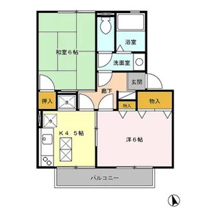 サザンコーポラスⅡ【1階】の間取り