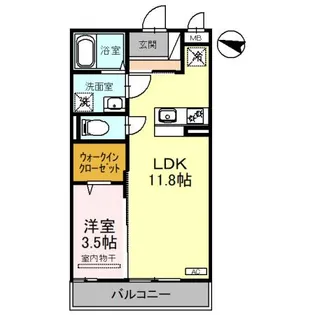 フェアレーン高野台 Ⅱ【2階】の間取り