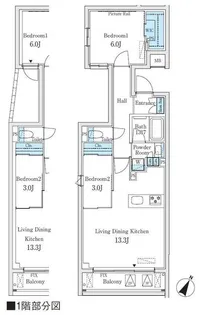 イプセ東高円寺【1階】の間取り