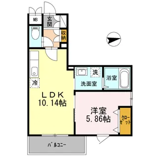 ナチュール浜田山【1階】の間取り