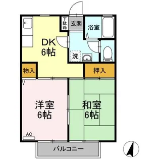 グレイス・パル【IA201号室】の間取り