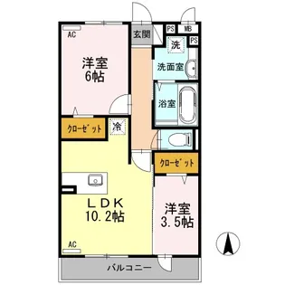 CAPE KANEKO B棟【3階】の間取り