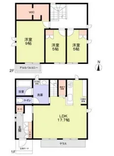 東京都小金井市東町3丁目【一戸建】の間取り
