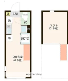東京都練馬区上石神井2丁目【アパート】の間取り