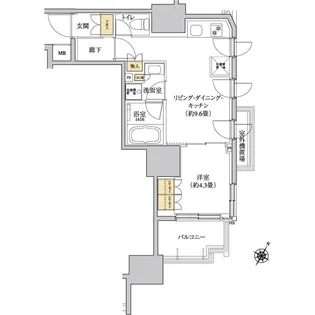 グレーシアフィット三軒茶屋【5階】の間取り