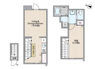 マーレ弦巻【2階】の間取り