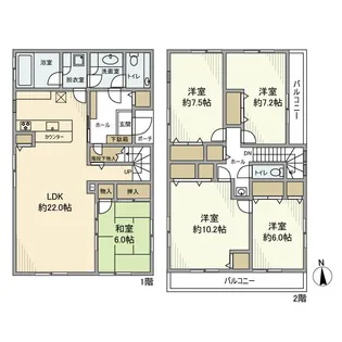東京都世田谷区代沢2丁目【一戸建】の間取り