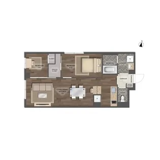 ウェルスクエア西新宿五丁目【4階】の間取り