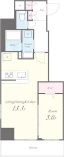 LA GRACIA四谷【10階】の間取り