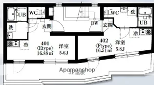 東京都杉並区高円寺北3丁目【マンション】の間取り