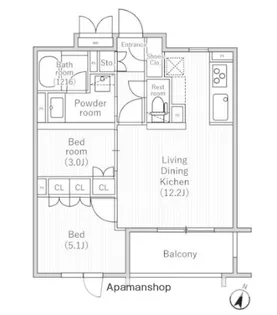 東京都世田谷区桜丘5丁目【マンション】の間取り