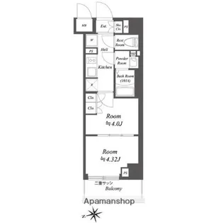 ブランシエスタ荻窪【5階】の間取り