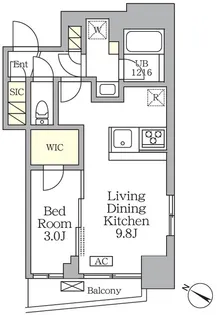 アジールコート三宿テラス【2階】の間取り