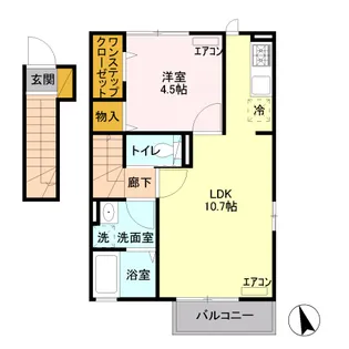 メゾン・ド・シャテーヌ【2階】の間取り