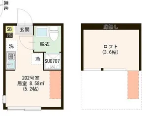 東京都練馬区上石神井2丁目【アパート】の間取り