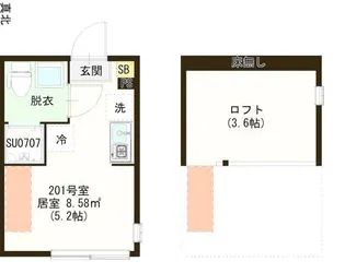 東京都練馬区上石神井2丁目【アパート】の間取り