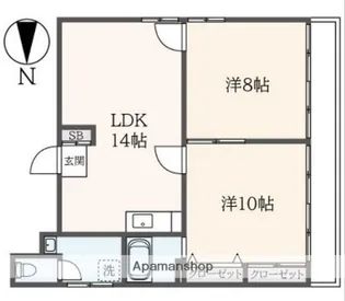 東京都世田谷区尾山台3丁目【マンション】の間取り