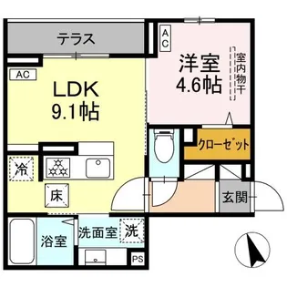 ASSETーCOURT調布ヶ丘【1階】の間取り