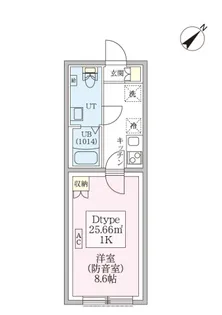 スカイラシクラス平和台【104号室号室】の間取り